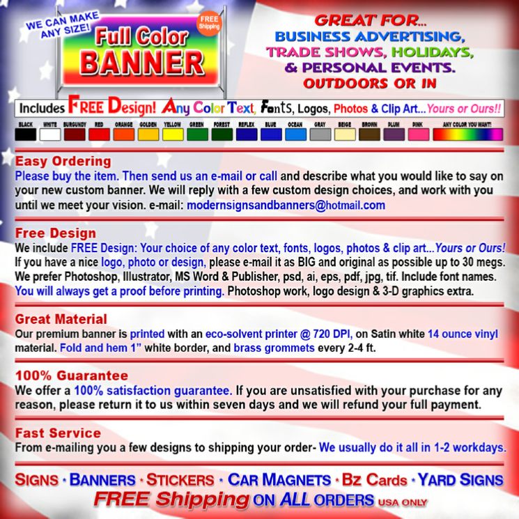 Full Color Vinyl Banners Details Page