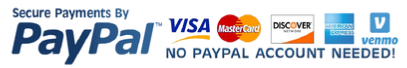 Secure Payment by Paypal ~ No Account Needed!